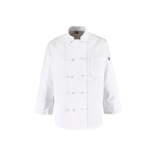 Vf Imagewear Chef Designs 10 Button-Front Chef Coat, Knot Buttons, White, Polyester, 4XL 0421WHRG4XL - main